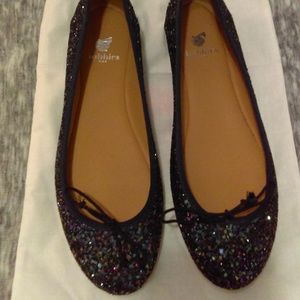Bobbies blue glitter flats size 8 1/2